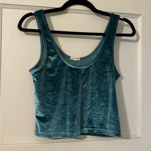 Velvet tank crop top